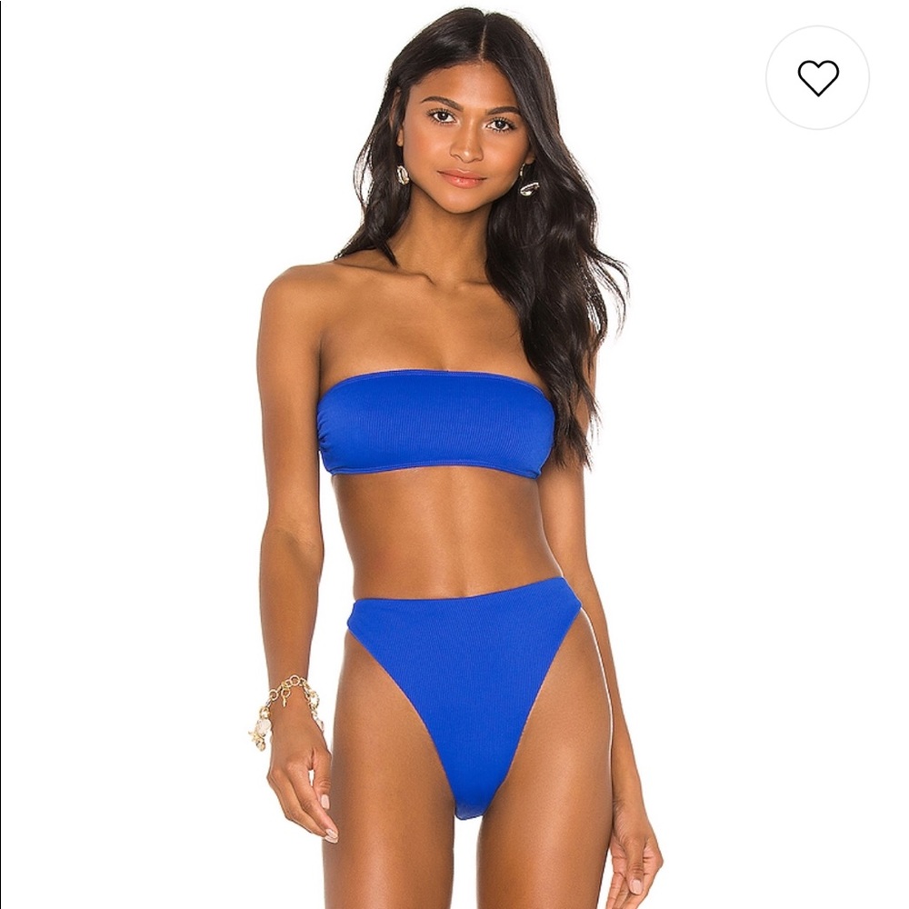 BEACH RIOT kelsey high waisted blue bottoms